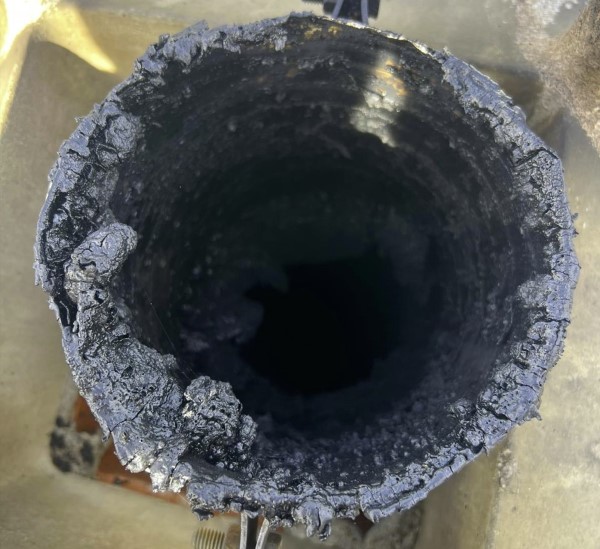 bistre dans conduit de cheminée