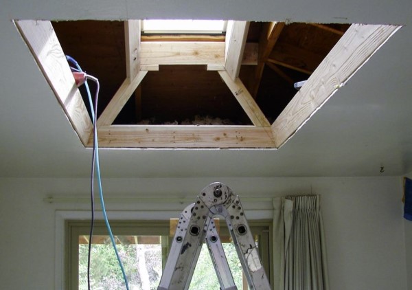 ouverture plafond pour pose de velux