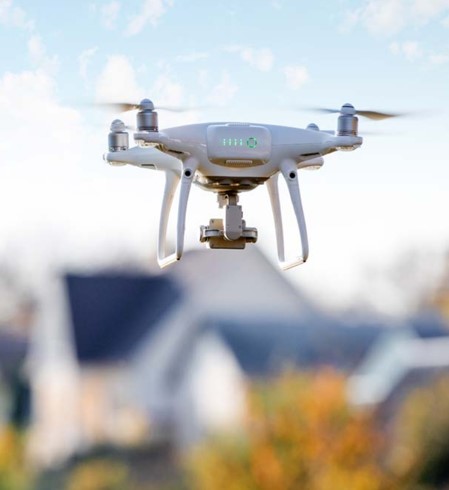 inspection de toit par drone